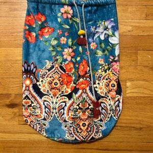 Johnny Was Multicolor Floral Blanket Bag